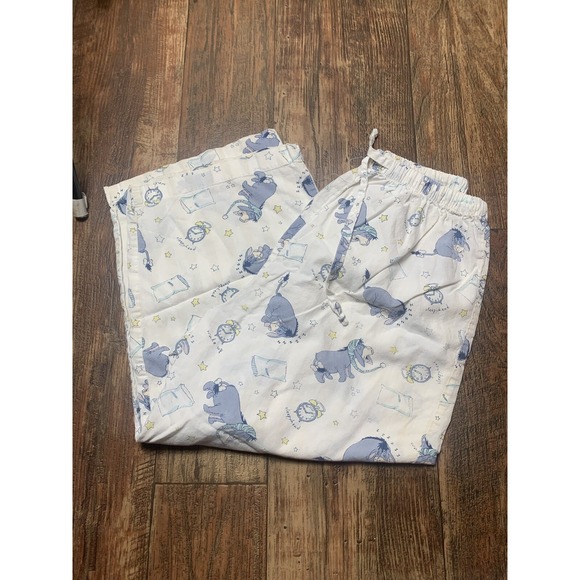 Vtg Disney EEYORE PJ Pajama Womens Winnie The Pooh Size Small Capri Pants - Picture 4 of 5